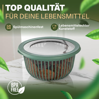 Leckora Schüssel-Set 3-teilig – 1/2/3 L mit Silikondeckel