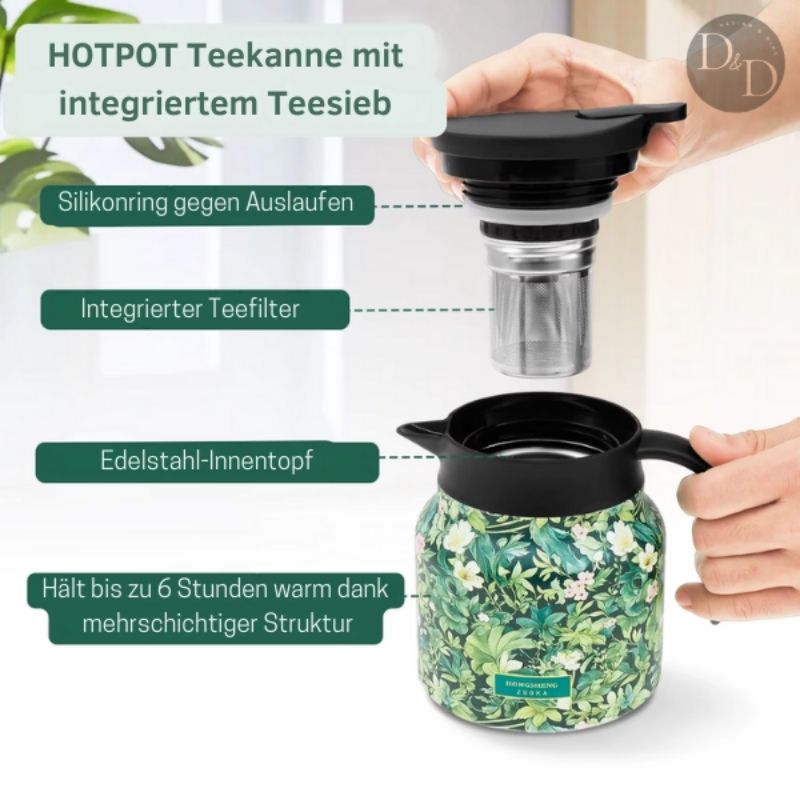 Leckora Hotpot – inklusive integriertem Teefilter