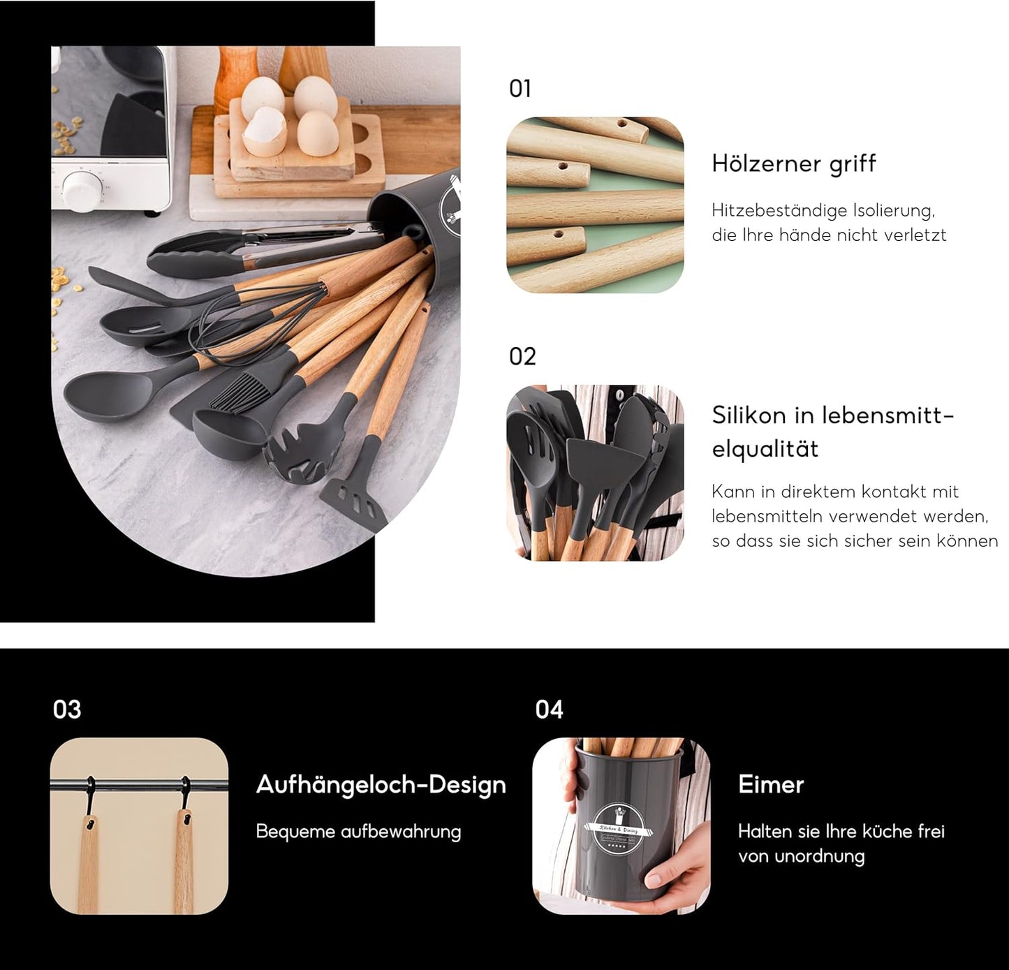 Leckora 12-teiliges Küchenutensilien-Set