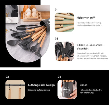 Leckora 12-teiliges Küchenutensilien-Set