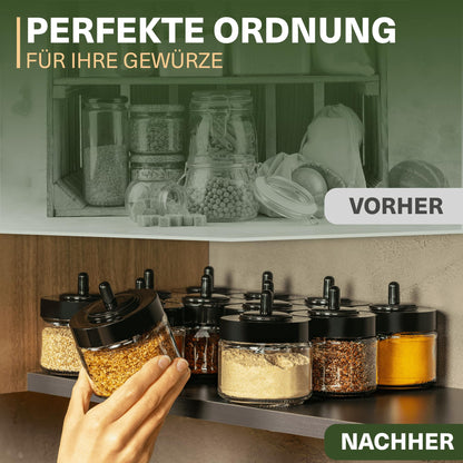 Leckora Gewürzgläser-Set mit Löffel mit Löffel Klein