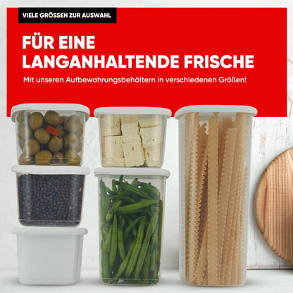 Leckora Vorratsdosen 6er-Set, 0.55L - Serie Foly - Weiß