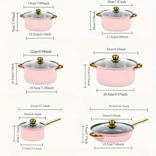 Leckora - 12-teilige Pfannenset