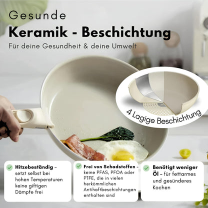 Leckora 11-teiliges Keramik-Pfannenset