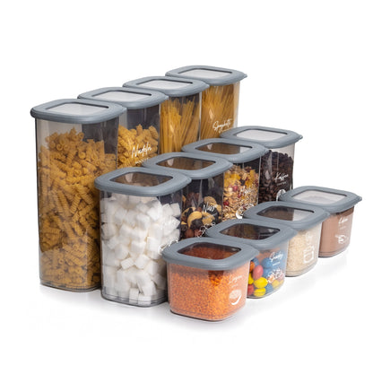 Leckora FOLY 12er Vorratsdosen-Set – Anthrazit