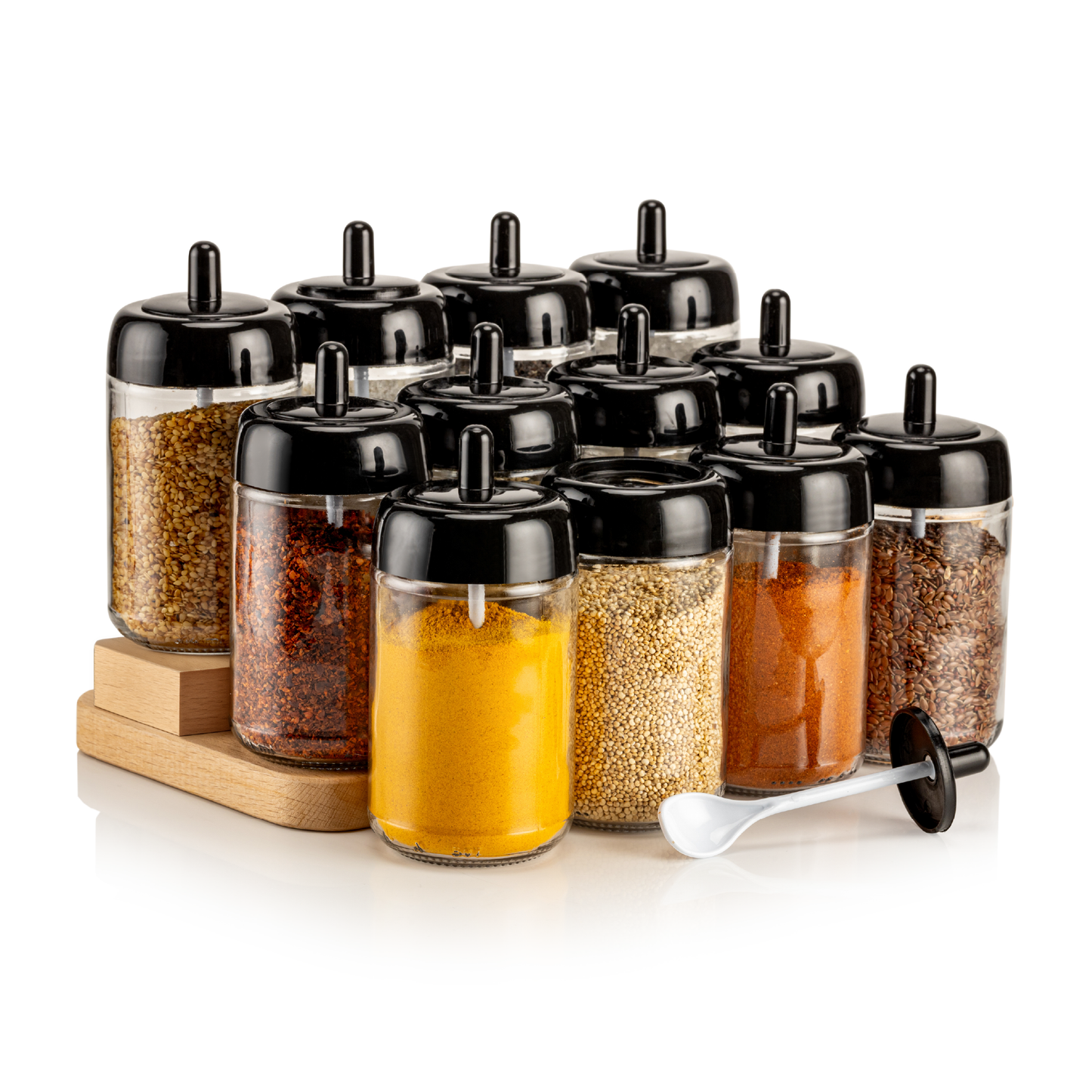 Leckora Gewürzgläser-Set mit Löffel mit Löffel Groß