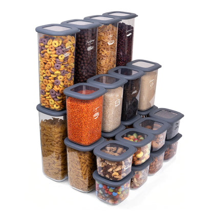 Leckora Praktisches Vorratsdosen-Set Mix 24er FOLY - Anthrazit