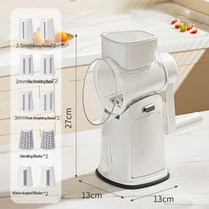 Multifunktionaler Gemüseschneider mit Kurbel